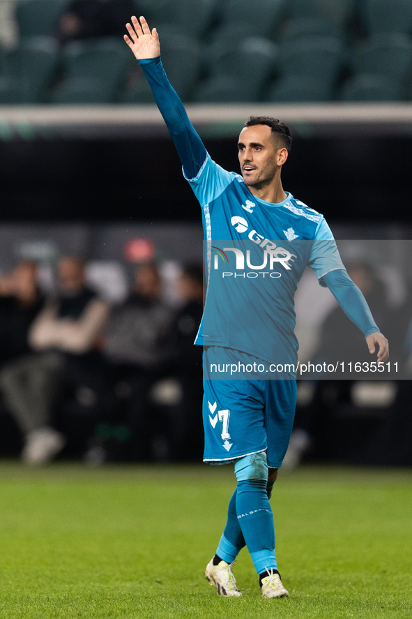 Juanmi  is playing during UEFA Conference League match between Legia Warsaw and Real Betis in Warsaw Poland on 3 October 2024 in Warsaw, Pol...