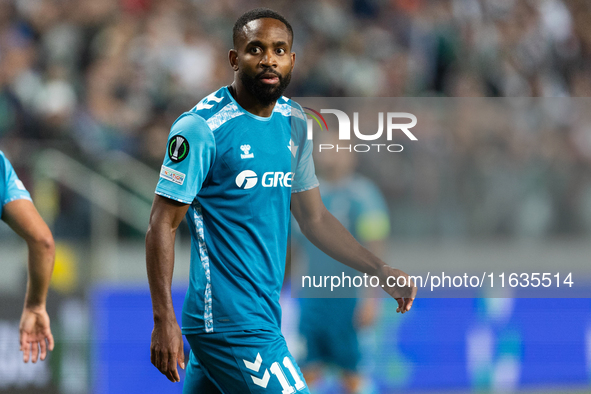 Cedric Bakambu  is playing during UEFA Conference League match between Legia Warsaw and Real Betis in Warsaw Poland on 3 October 2024 in War...