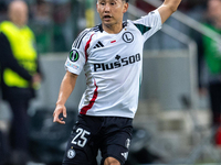 Ryoya Morishita  is playing during UEFA Conference League match between Legia Warsaw and Real Betis in Warsaw Poland on 3 October 2024 in Wa...