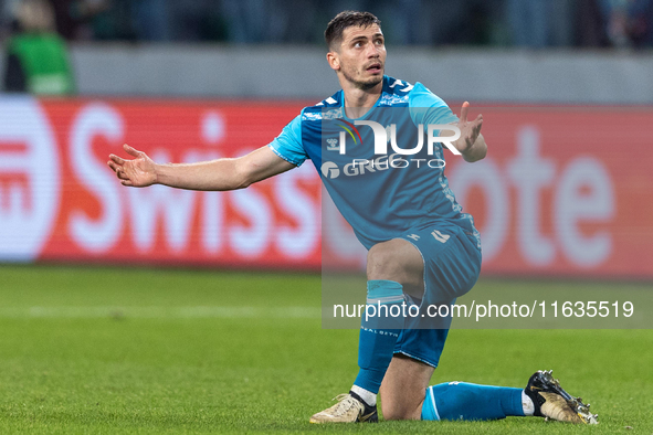 Romain Perraud  is playing during UEFA Conference League match between Legia Warsaw and Real Betis in Warsaw Poland on 3 October 2024 in War...