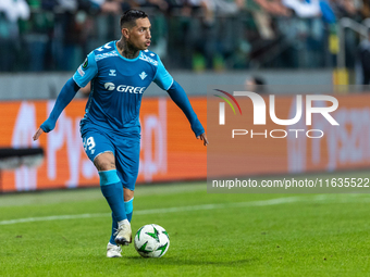 Ezequiel Avila  is playing during UEFA Conference League match between Legia Warsaw and Real Betis in Warsaw Poland on 3 October 2024 in War...