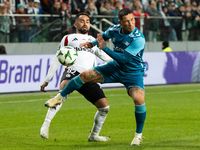 Luquinhas and Ezequiel Avila are playing during UEFA Conference League match between Legia Warsaw and Real Betis in Warsaw Poland on 3 Octob...