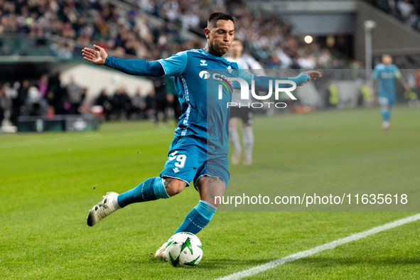 Ezequiel Avila  is playing during UEFA Conference League match between Legia Warsaw and Real Betis in Warsaw Poland on 3 October 2024 in War...