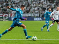 Sergi Altimira  is playing during UEFA Conference League match between Legia Warsaw and Real Betis in Warsaw Poland on 3 October 2024 in War...