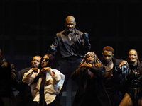 American singer, songwriter, and dancer Usher Raymond IV, known as Usher, performs on stage during the Usher: Past Present Future Tour at th...