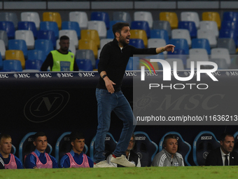 Cesc Fabregas Head Coach of Como during the Serie A match between SSC Napoli and Como at Stadio Diego Armando Maradona Naples Italy on 4 Oct...