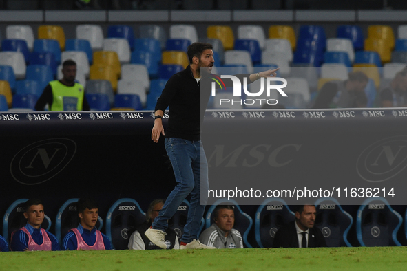 Cesc Fabregas Head Coach of Como during the Serie A match between SSC Napoli and Como at Stadio Diego Armando Maradona Naples Italy on 4 Oct...