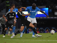 Romelu Lukaku of SSC Napoli during the Serie A match between SSC Napoli and Como at Stadio Diego Armando Maradona Naples Italy on 4 October...