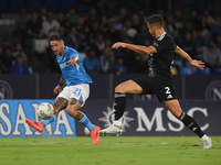 Matteo Politano of SSC Napoli during the Serie A match between SSC Napoli and Como at Stadio Diego Armando Maradona Naples Italy on 4 Octobe...