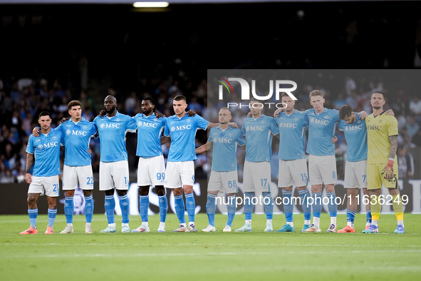 Line up of SSC Napoli during the serie Serie A Enilive match between SSC Napoli and Como 1907 at Stadio Diego Armando Maradona on October 4,...