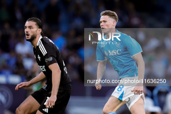 Scott McTominay of SSC Napoli celebrates after scoring first goal during the serie Serie A Enilive match between SSC Napoli and Como 1907 at...