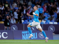 Alessandro Buongiorno of SSC Napoli celebrates after Scott McTominay of SSC Napoli scored first goal during the serie Serie A Enilive match...