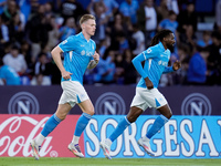 Scott McTominay of SSC Napoli celebrates after scoring first goal during the serie Serie A Enilive match between SSC Napoli and Como 1907 at...