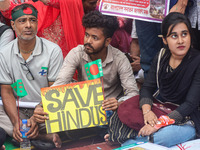 A minority alliance stages a procession and rally in front of the central Shaheed Minar in Dhaka, Bangladesh, on October 4, 2024, demanding...