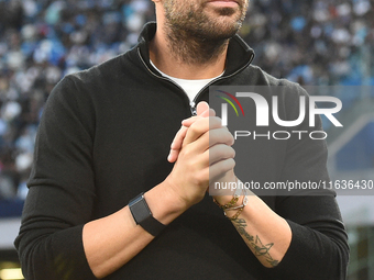 Cesc Fabregas Head Coach of Como during the Serie A match between SSC Napoli and Como at Stadio Diego Armando Maradona Naples Italy on 4 Oct...