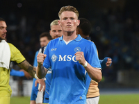 Scott McTominay of SSC Napoli celebrates at the end of the Serie A match between SSC Napoli and Como at Stadio Diego Armando Maradona Naples...