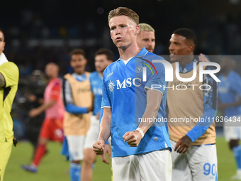 Scott McTominay of SSC Napoli celebrates at the end of the Serie A match between SSC Napoli and Como at Stadio Diego Armando Maradona Naples...