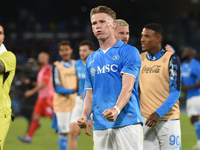 Scott McTominay of SSC Napoli celebrates at the end of the Serie A match between SSC Napoli and Como at Stadio Diego Armando Maradona Naples...