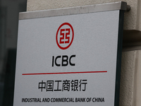 Industrial and Commercial Bank of China logo is seen in Warsaw, Poland on October 4, 2024. (