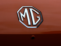 MG logo is seen in Warsaw, Poland on October 4, 2024. (