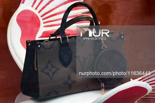 Louis Vuitton bag is seen in Warsaw, Poland on October 4, 2024. (