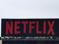 Netflix logo is seen in Warsaw, Poland on October 4, 2024. (