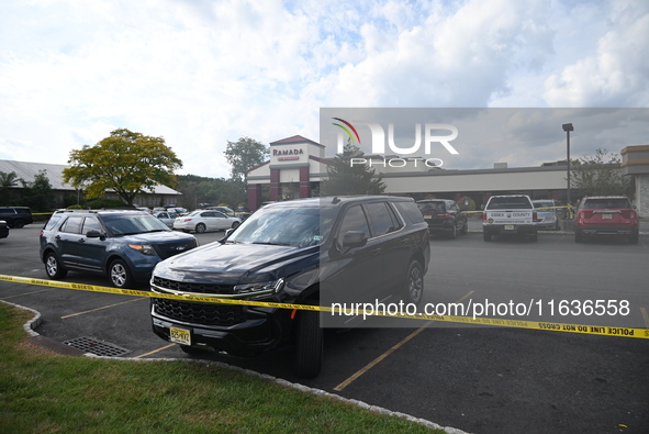 A shooting at the Ramada Inn leaves one person dead and one person injured in Fairfield, New Jersey, United States, on October 4, 2024. The...