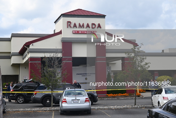 A shooting at the Ramada Inn leaves one person dead and one person injured in Fairfield, New Jersey, United States, on October 4, 2024. The...