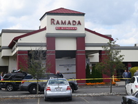 A shooting at the Ramada Inn leaves one person dead and one person injured in Fairfield, New Jersey, United States, on October 4, 2024. The...