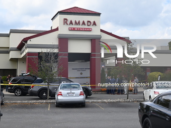 A shooting at the Ramada Inn leaves one person dead and one person injured in Fairfield, New Jersey, United States, on October 4, 2024. The...