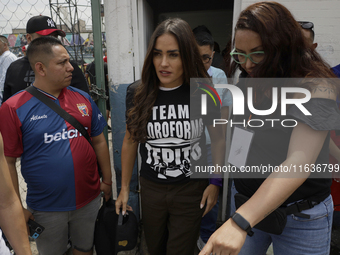 Alessandra Rojo de la Vega, mayor of Cuauhtemoc in Mexico City, accompanies the inhabitants of Tepito in Mexico City, Mexico, on October 4,...