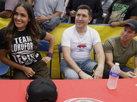 Alessandra Rojo de la Vega (left), mayor of Cuauhtemoc in Mexico City, accompanies the inhabitants of Tepito in Mexico City, Mexico, on Octo...