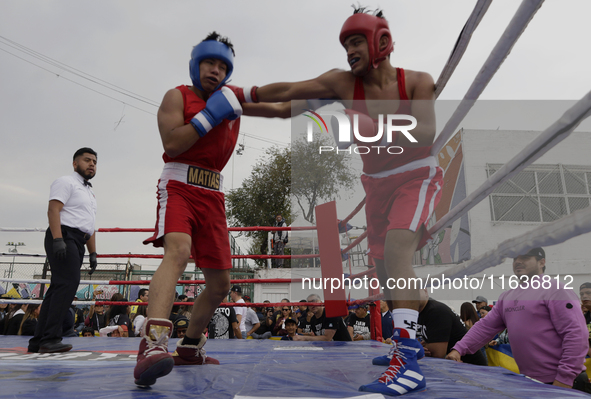 A boxing event takes place in Tepito, Mexico City, on October 4, 2024, where the inhabitants celebrate the Day of St. Francis of Assisi, who...