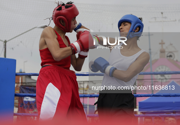 A boxing event takes place in Tepito, Mexico City, on October 4, 2024, where the inhabitants celebrate the Day of St. Francis of Assisi, who...