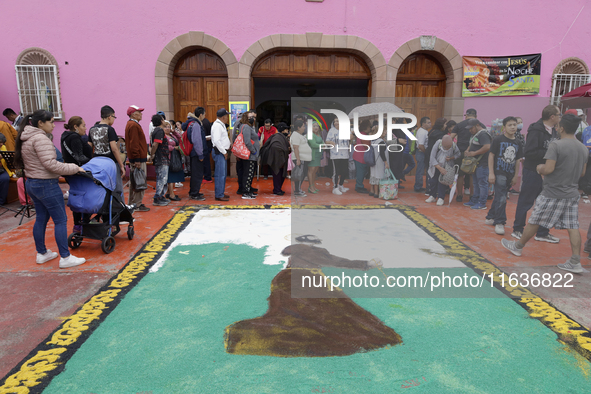 View of an image of St. Francis of Assisi in Tepito in Mexico City, Mexico, on October 4, 2024, where the inhabitants celebrate the Day of S...