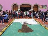 View of an image of St. Francis of Assisi in Tepito in Mexico City, Mexico, on October 4, 2024, where the inhabitants celebrate the Day of S...