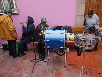 Inhabitants of Tepito live together in Mexico City, Mexico, on October 4, 2024, where they celebrate the Day of Saint Francis of Assisi, who...