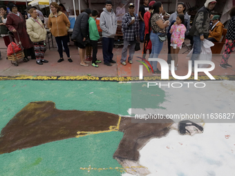 View of an image of St. Francis of Assisi in Tepito in Mexico City, Mexico, on October 4, 2024, where the inhabitants celebrate the Day of S...