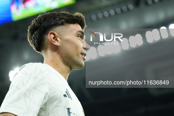 David Jimenez right-back of Real Madrid and Spain during the warm-up before the La Liga match between Real Madrid CF and Deportivo Alavés at...