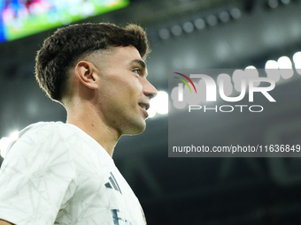 David Jimenez right-back of Real Madrid and Spain during the warm-up before the La Liga match between Real Madrid CF and Deportivo Alavés at...