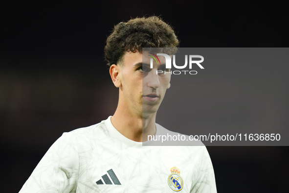 Jacobo Ramon centre-back of Real Madrid and Spain during the warm-up before the La Liga match between Real Madrid CF and Deportivo Alavés at...