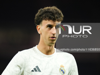 Jacobo Ramon centre-back of Real Madrid and Spain during the warm-up before the La Liga match between Real Madrid CF and Deportivo Alavés at...