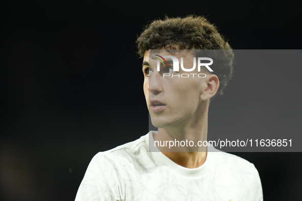 Jacobo Ramon centre-back of Real Madrid and Spain during the warm-up before the La Liga match between Real Madrid CF and Deportivo Alavés at...