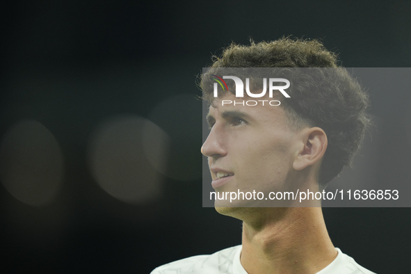 Jacobo Ramon centre-back of Real Madrid and Spain during the warm-up before the La Liga match between Real Madrid CF and Deportivo Alavés at...