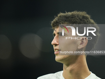 Jacobo Ramon centre-back of Real Madrid and Spain during the warm-up before the La Liga match between Real Madrid CF and Deportivo Alavés at...