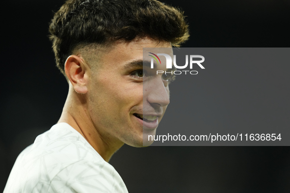 David Jimenez right-back of Real Madrid and Spain during the warm-up before the La Liga match between Real Madrid CF and Deportivo Alavés at...