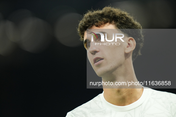 Jacobo Ramon centre-back of Real Madrid and Spain during the warm-up before the La Liga match between Real Madrid CF and Deportivo Alavés at...