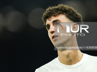 Jacobo Ramon centre-back of Real Madrid and Spain during the warm-up before the La Liga match between Real Madrid CF and Deportivo Alavés at...