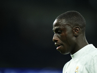 Ferland Mendy left-back of Real Madrid and France during the warm-up before the La Liga match between Real Madrid CF and Deportivo Alavés at...