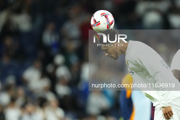 Jude Bellingham central midfield of Real Madrid and England during the warm-up before the La Liga match between Real Madrid CF and Deportivo...